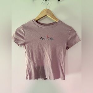 Mauve Wildflower Crop Top